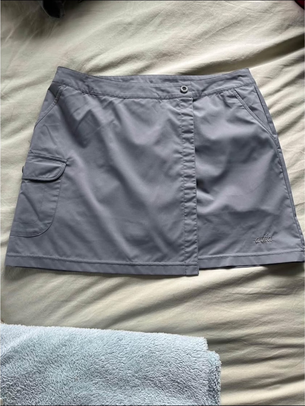 Avia Light Gray Active Skort with Snap Waist